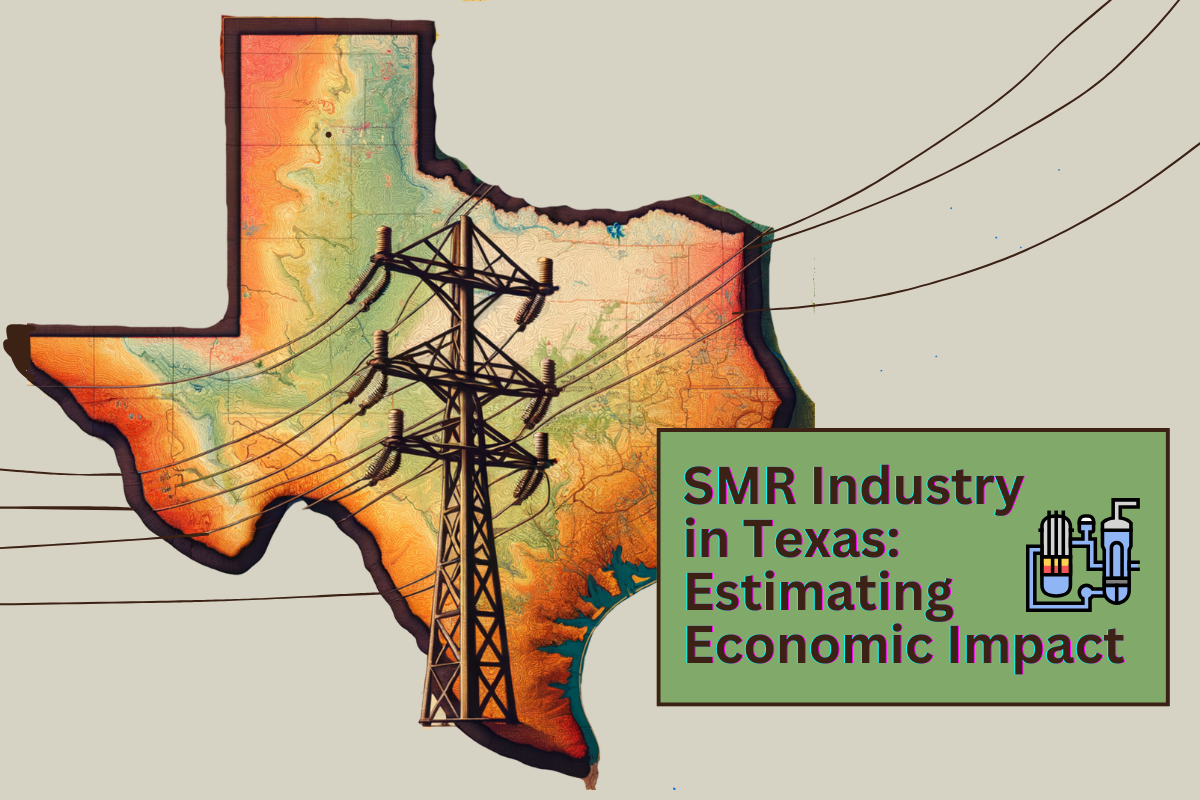 Map of Texas with electrical lines.