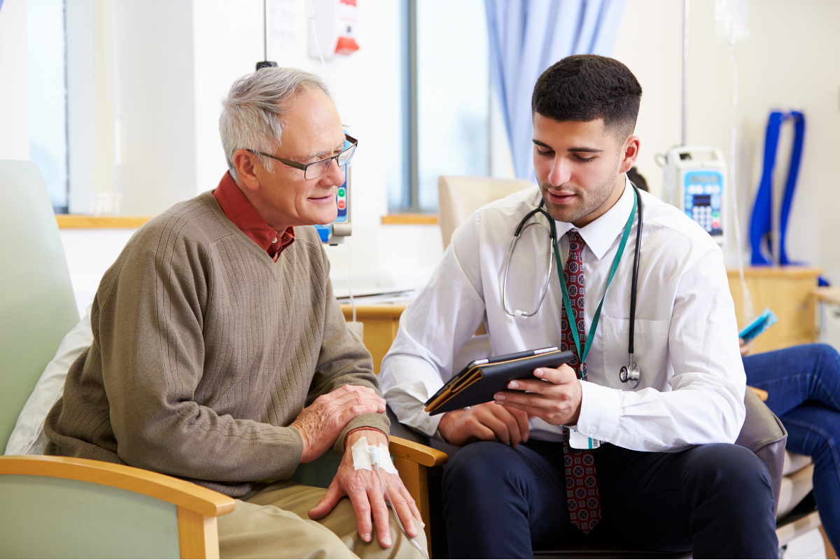 Doctor using AI with patient