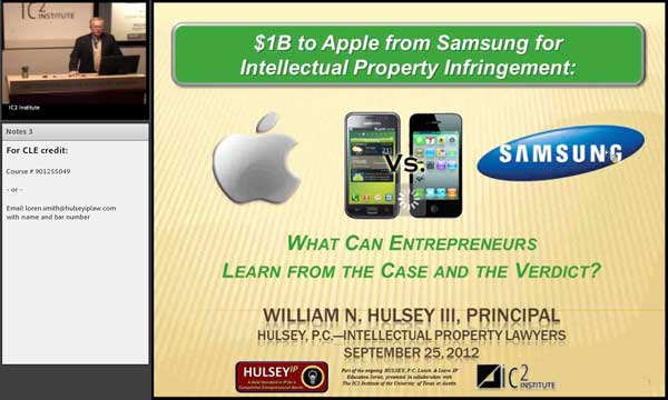 Apple v. Samsung webinar, Sep. 25, 2012